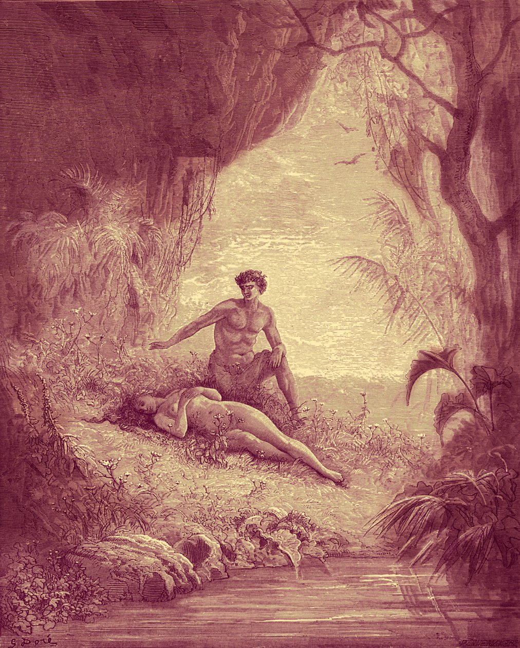 Adam en Eva - Bijbel door Gustave Dore