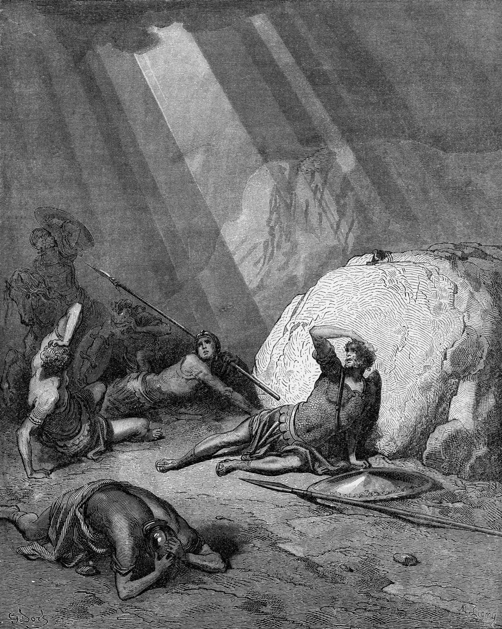 Bekering van Saul door Gustave Dore