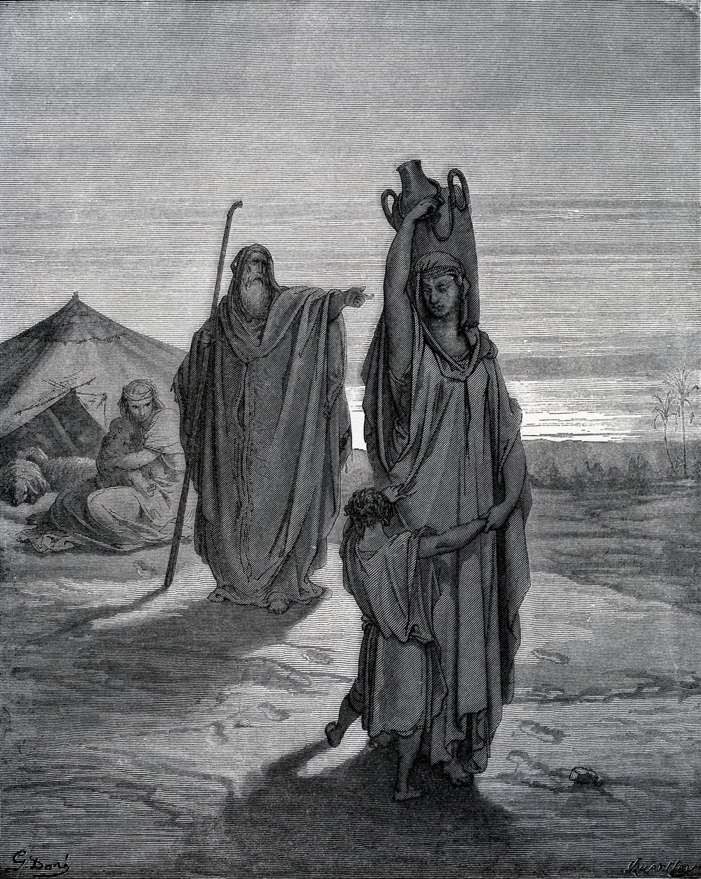 Verdrijving van Hagar door Gustave Dore