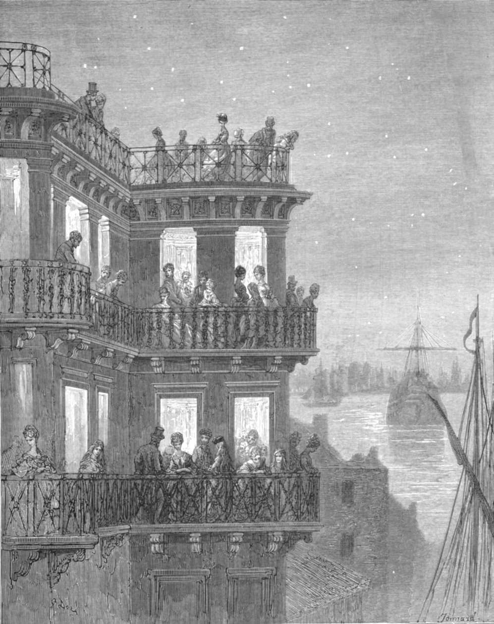 Greenwich - In het seizoen, 1872 door Gustave Dore