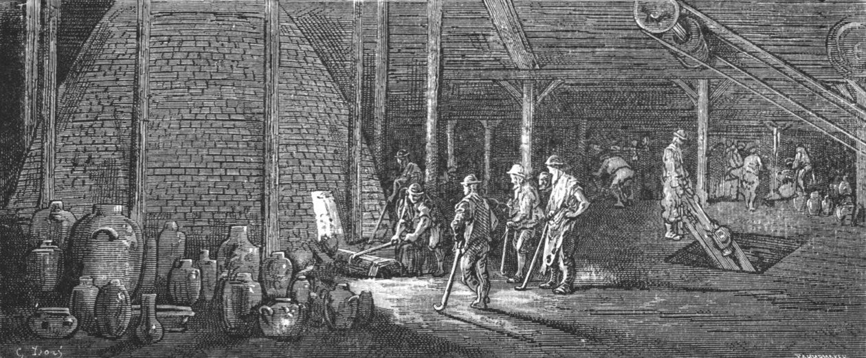 Lambeth Potteries, 1872 door Gustave Dore