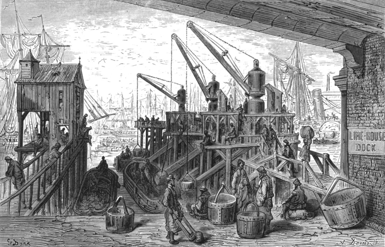 Limehouse Dock door Gustave Dore