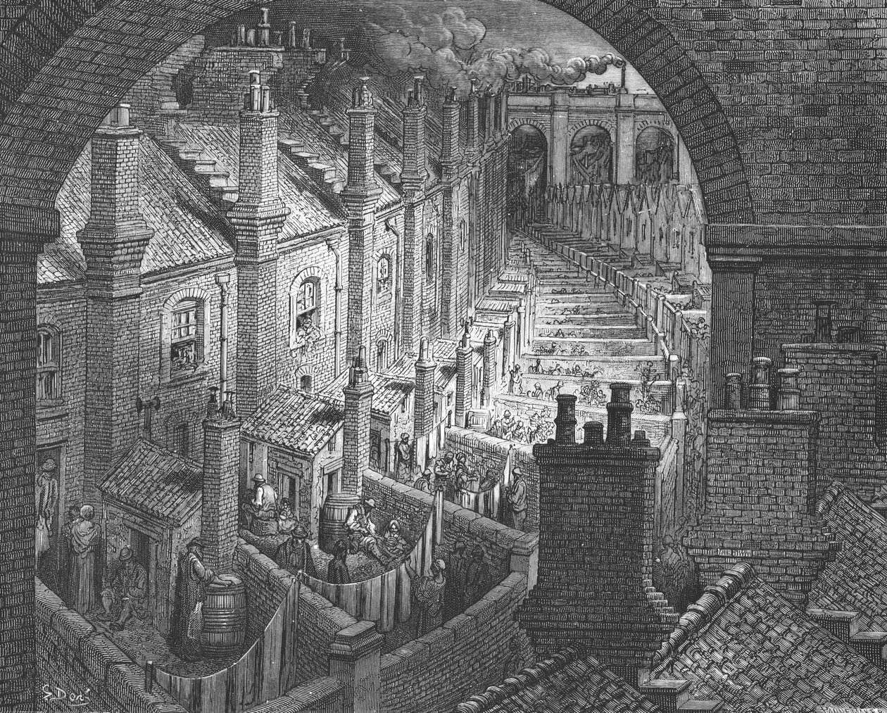 Over Londen - Per spoor door Gustave Dore