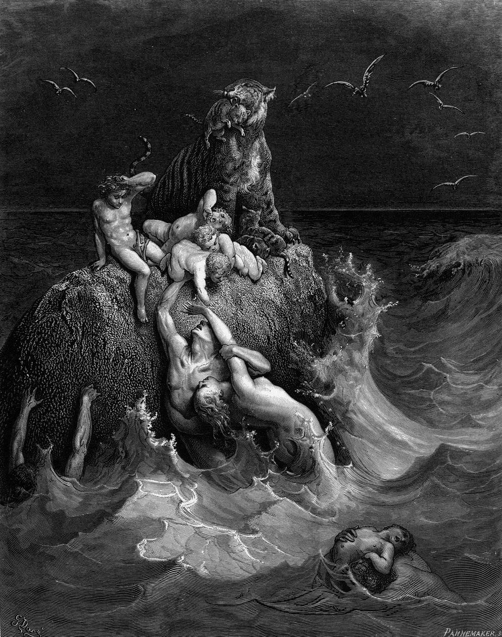 De zondvloed door Gustave Dore
