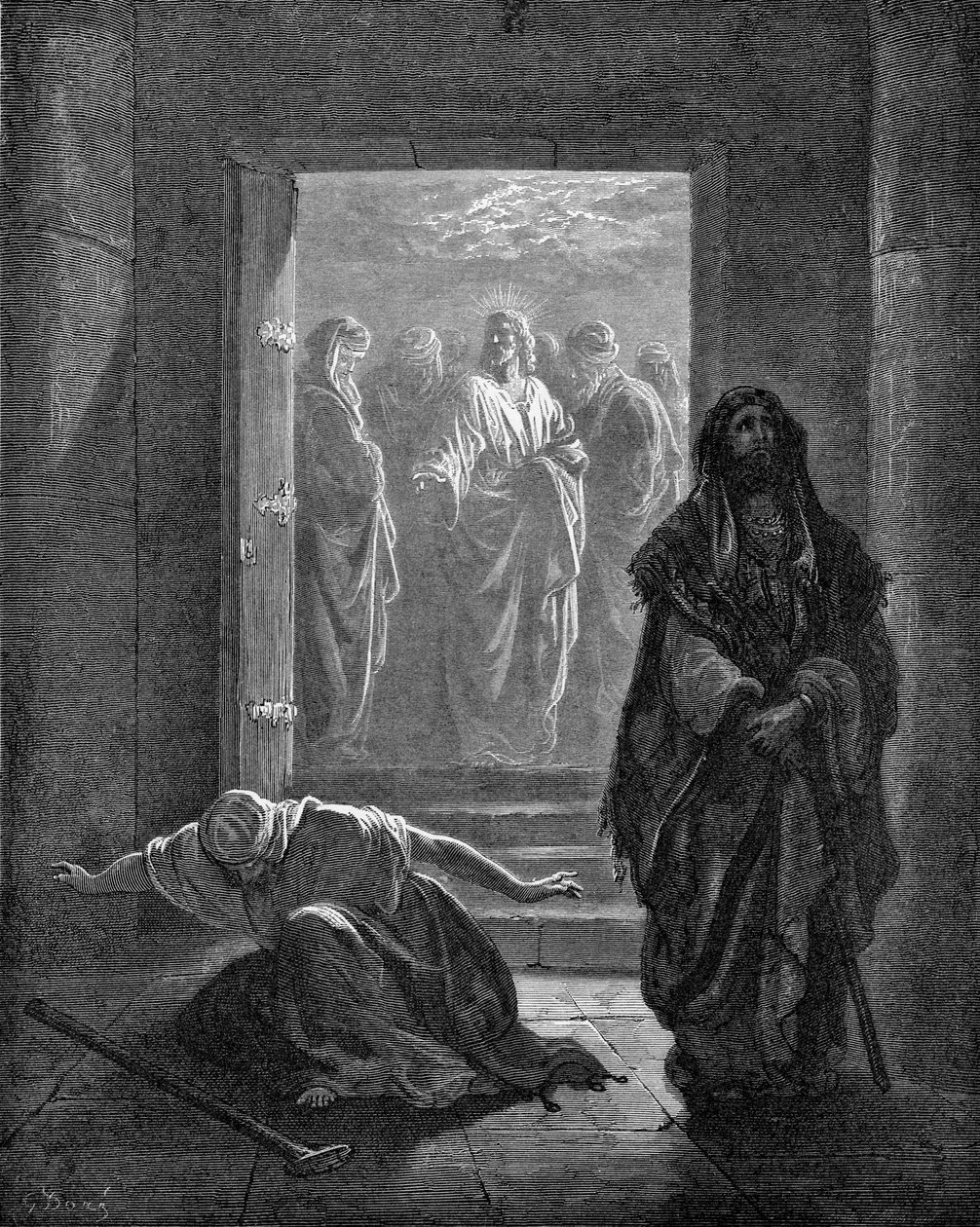 De farizeeër en de tollenaar door Gustave Dore