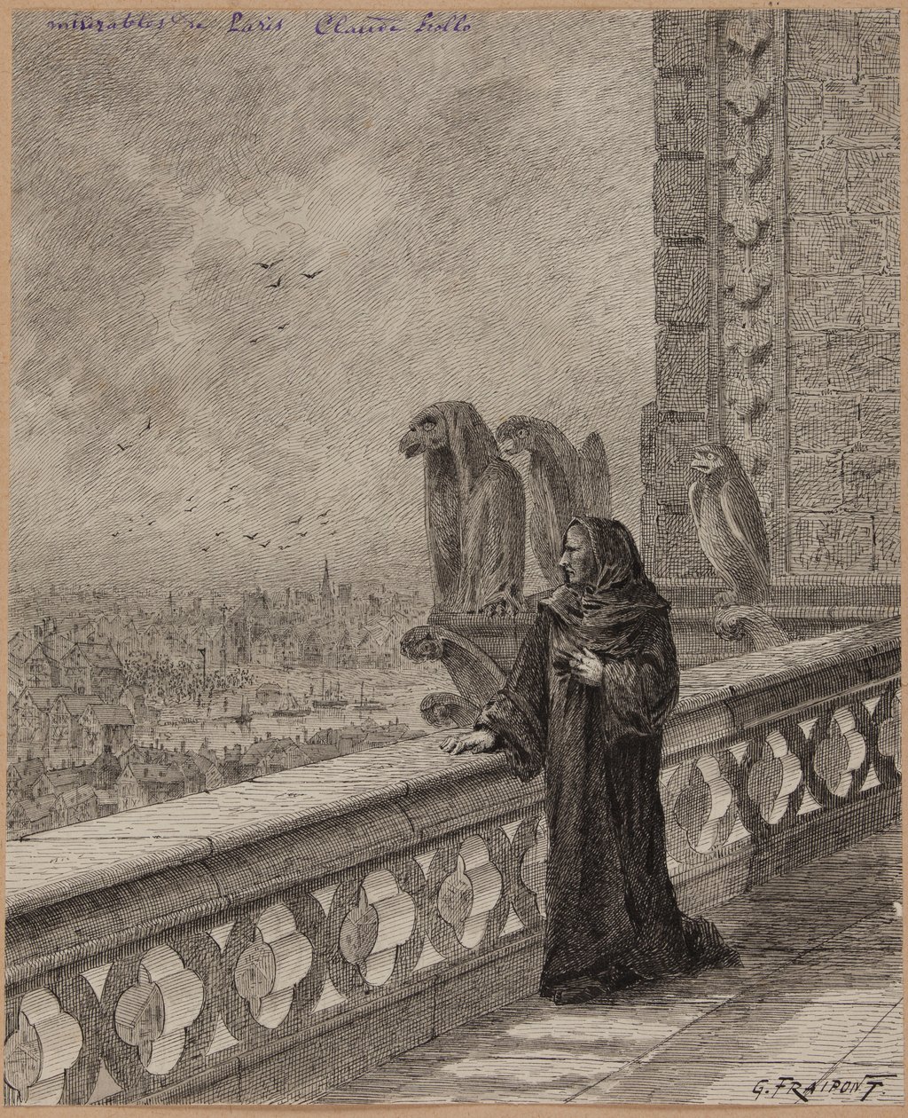 Claude Frollo. door Gustave Fraipont