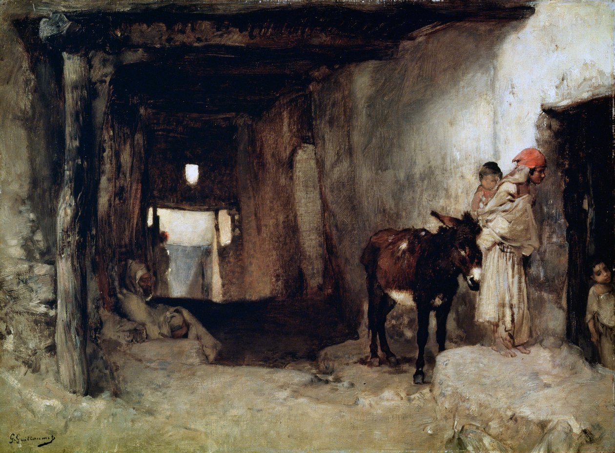 Een huis in de Sahara, 1880s door Gustave Guillaumet