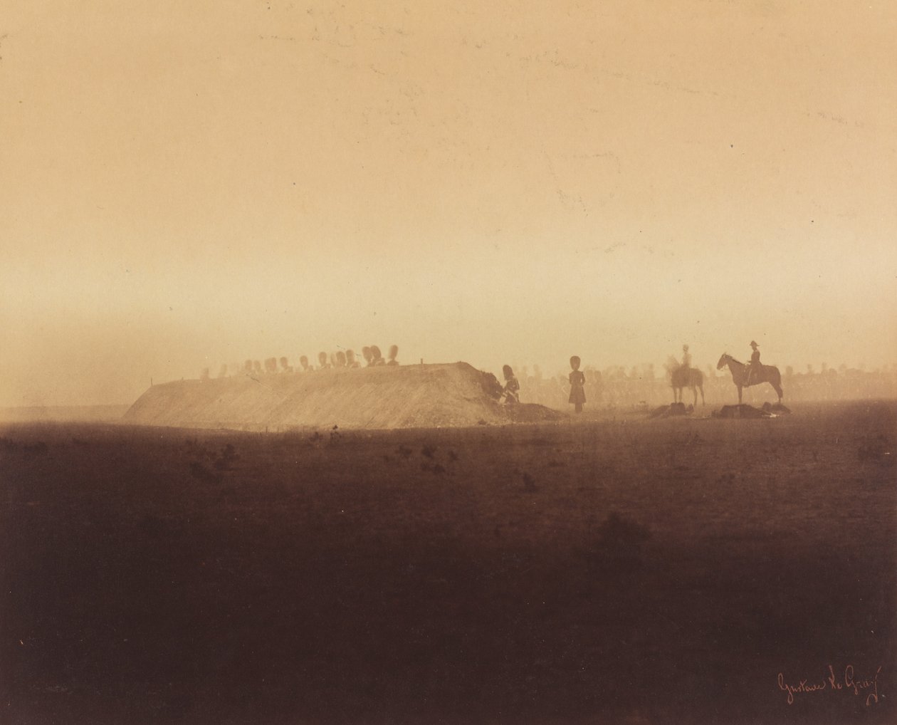 Cavalerie manoeuvres, Camp de Châlons, 1857 door Gustave Le Gray