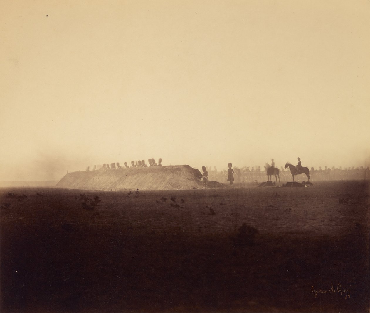 Cavalerie manoeuvres, 3 oktober door Gustave Le Gray