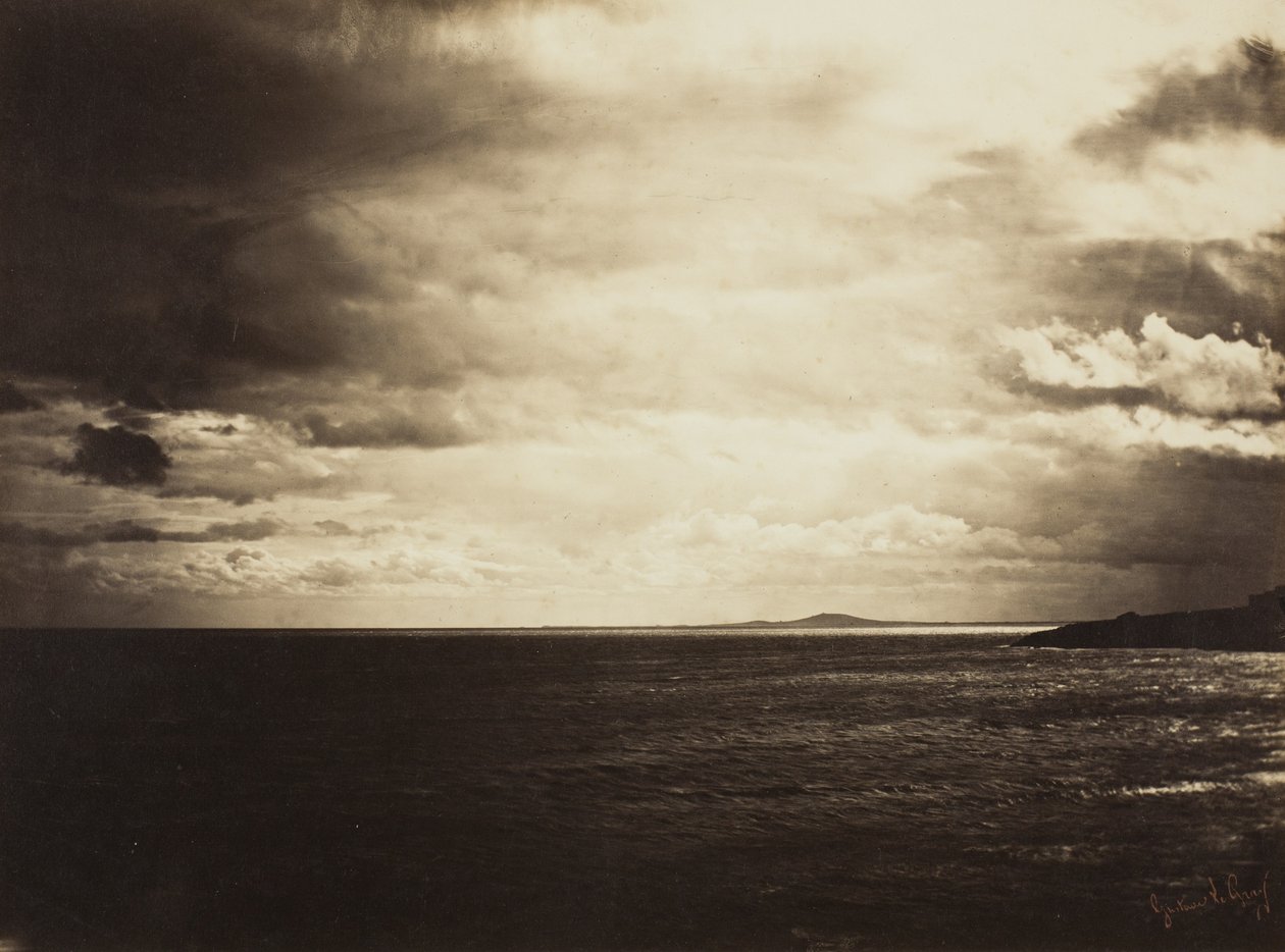 Bewolkte lucht, Middellandse Zee, 1857 door Gustave Le Gray