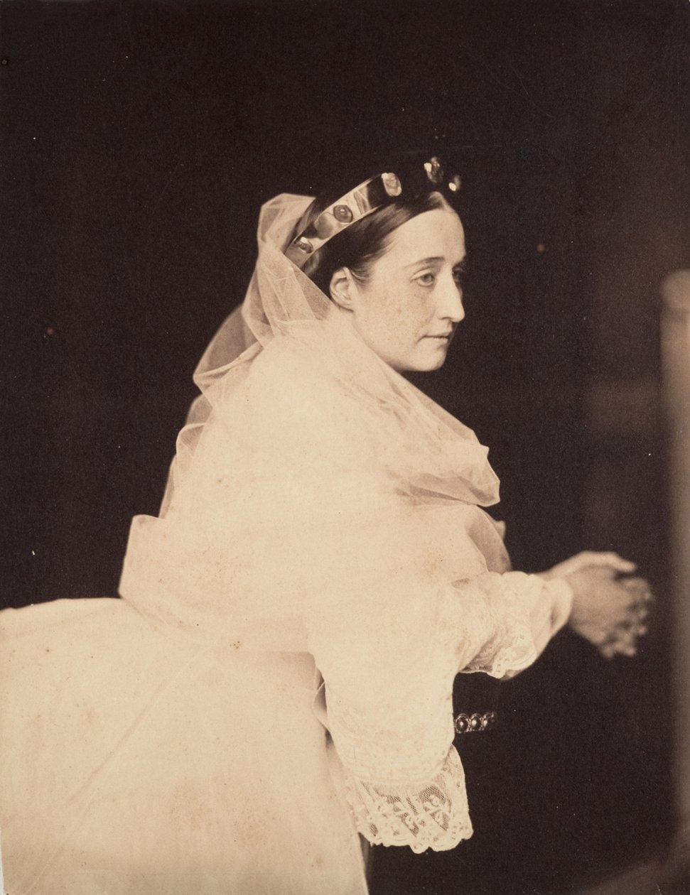 De keizerin Eugénie in gebed door Gustave Le Gray