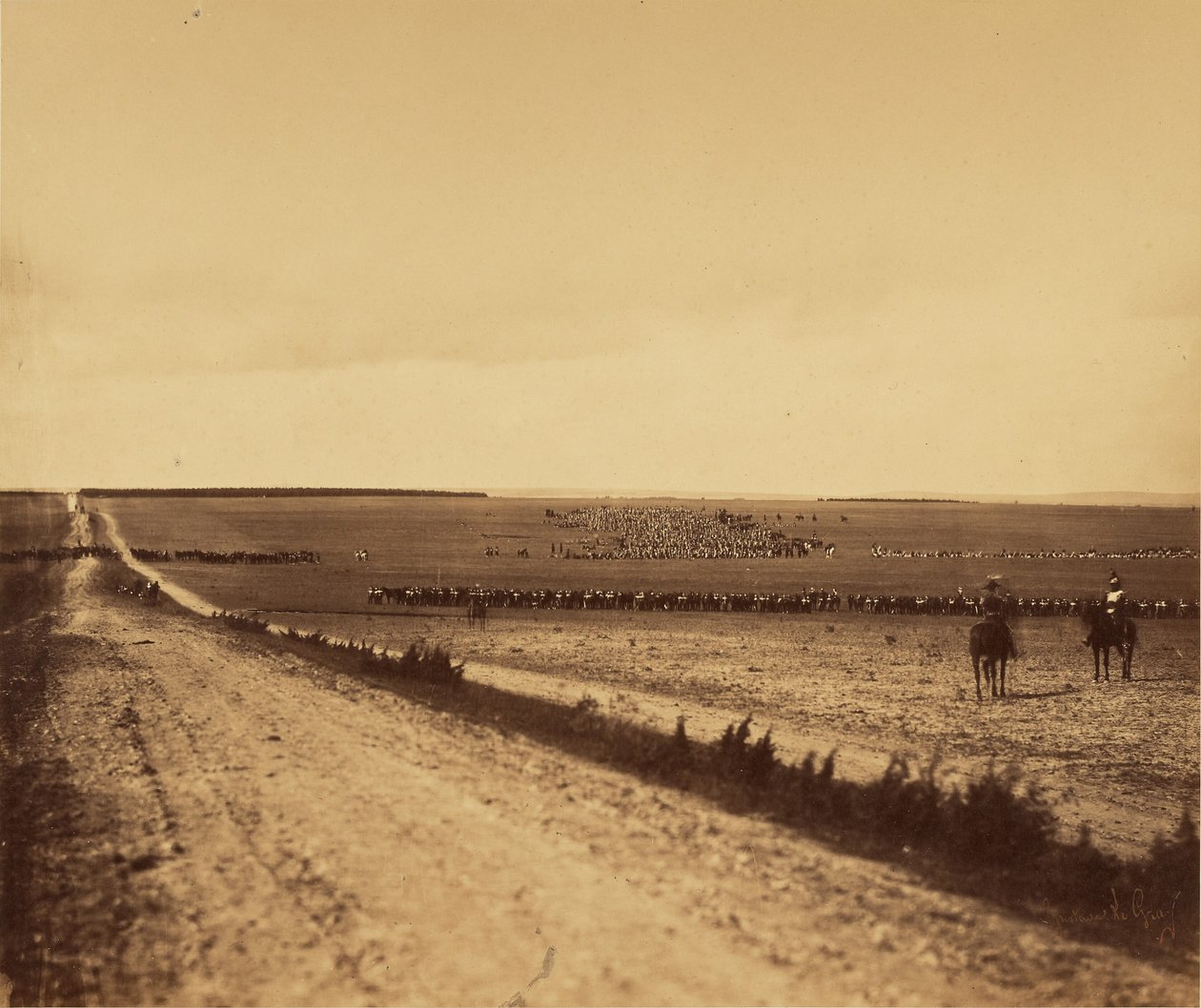 [Manoeuvres, Kamp van Chalons]. door Gustave Le Gray