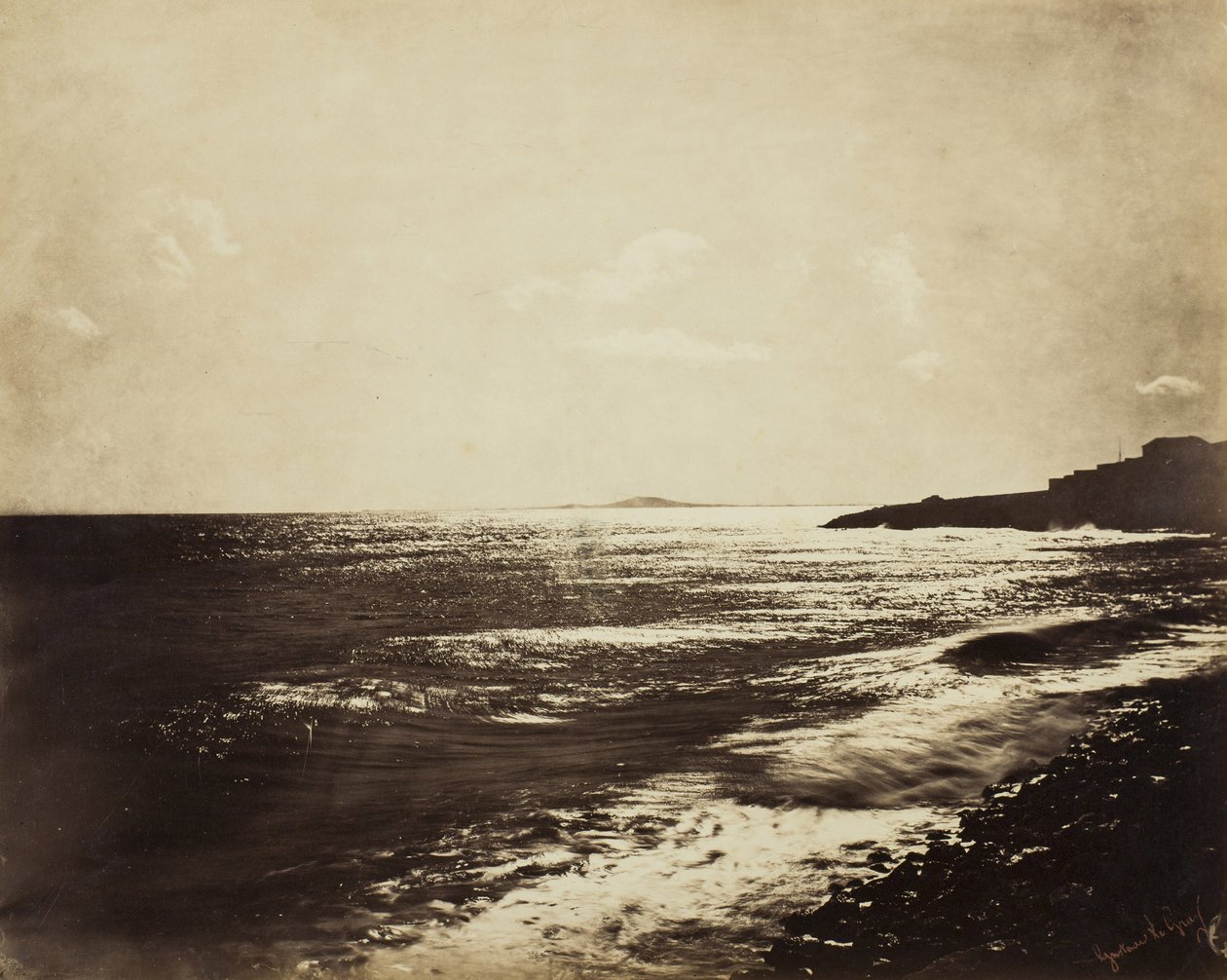 Middellandse Zee met de Berg Agde, 1857 door Gustave Le Gray