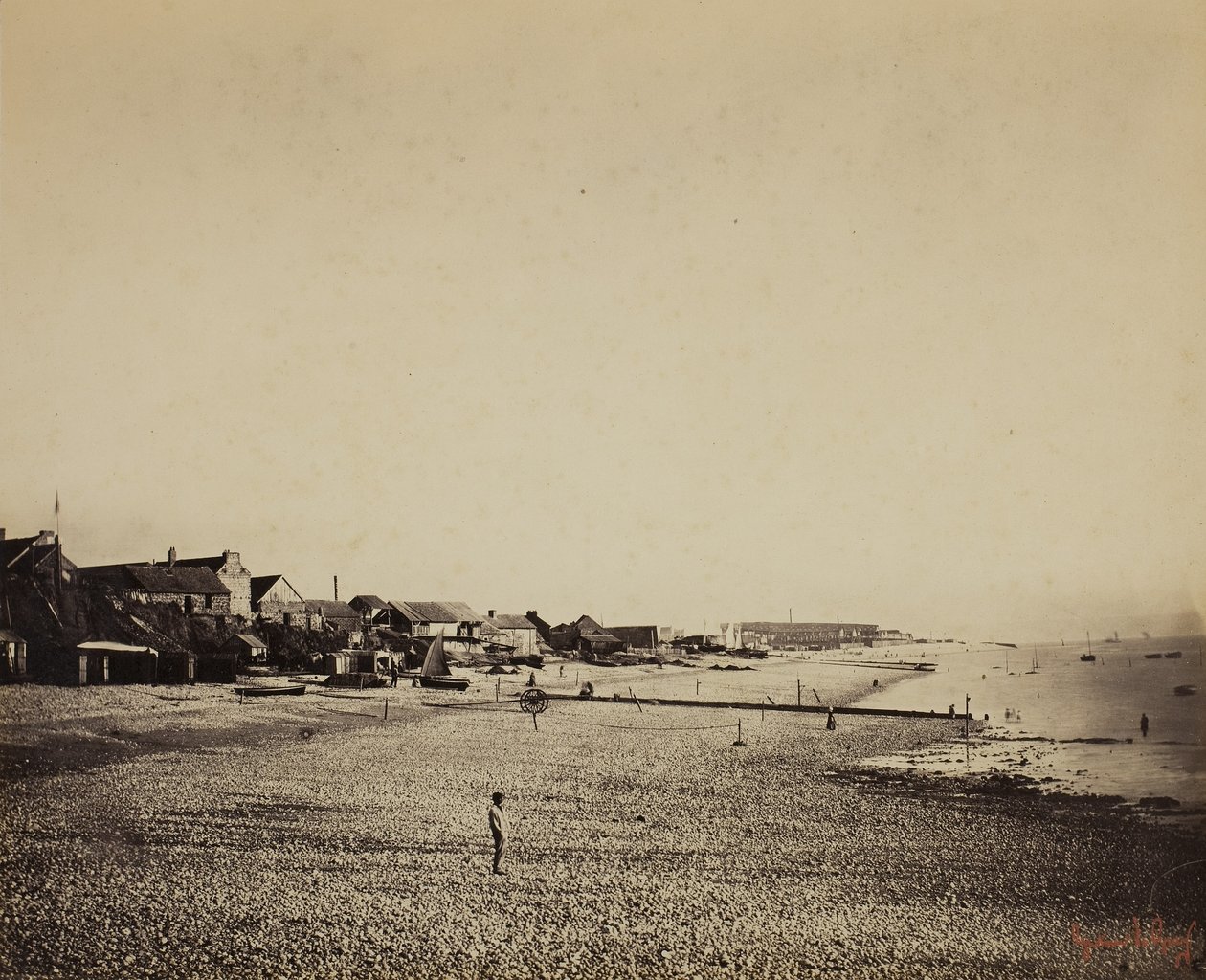 Het strand van Sainte-Adresse door Gustave Le Gray