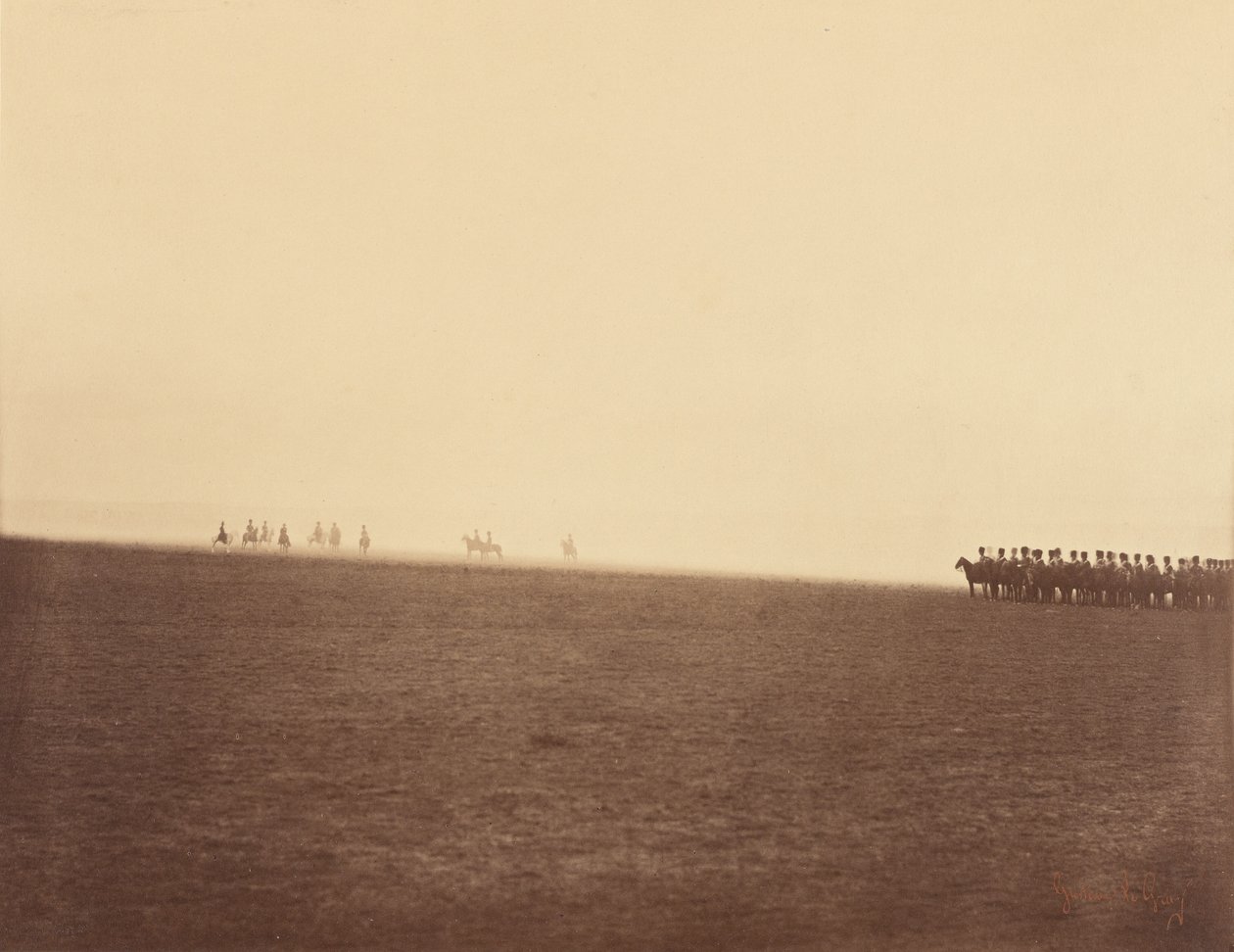 [Troepen langs de Horizon]. door Gustave Le Gray