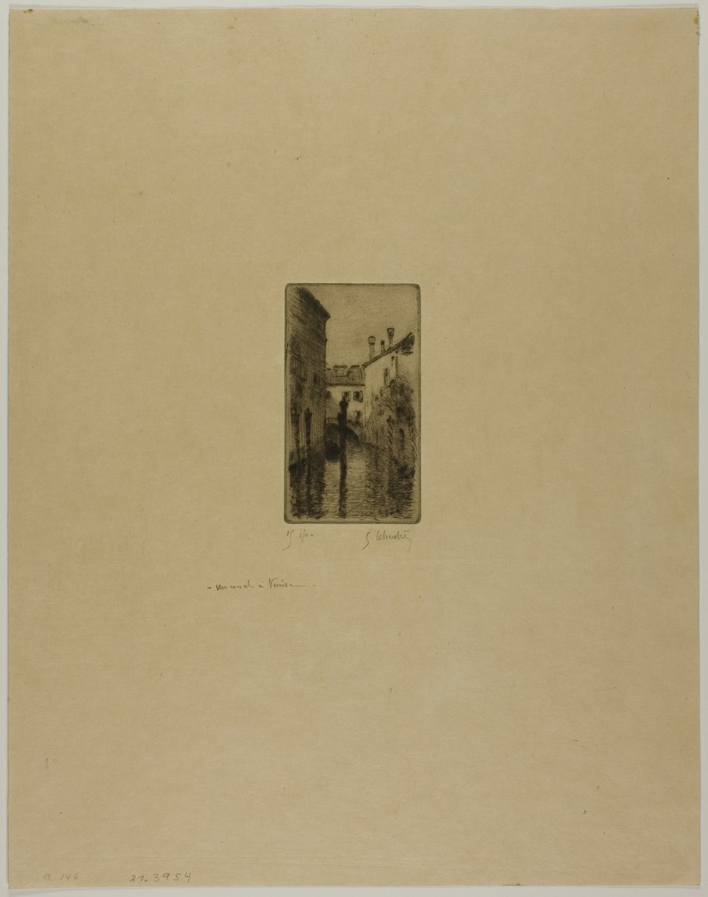 Kanaal in Venetië door Gustave Leheutre