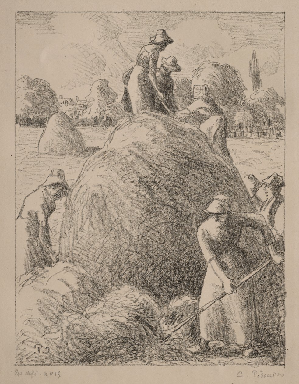 Hooibouwers van Eragny door Gustave Leheutre
