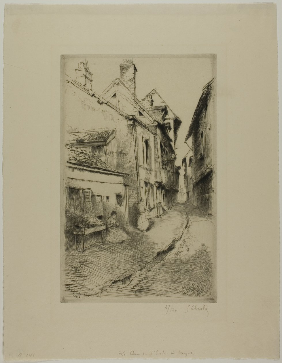 De Schoolstraat, Troyes door Gustave Leheutre