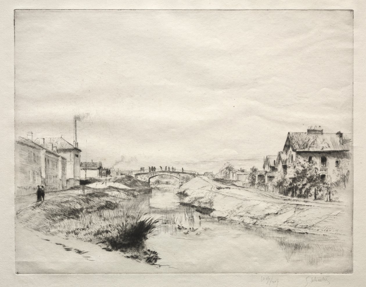 Arbeidershuis in Troyes, Frankrijk door Gustave Leheutre