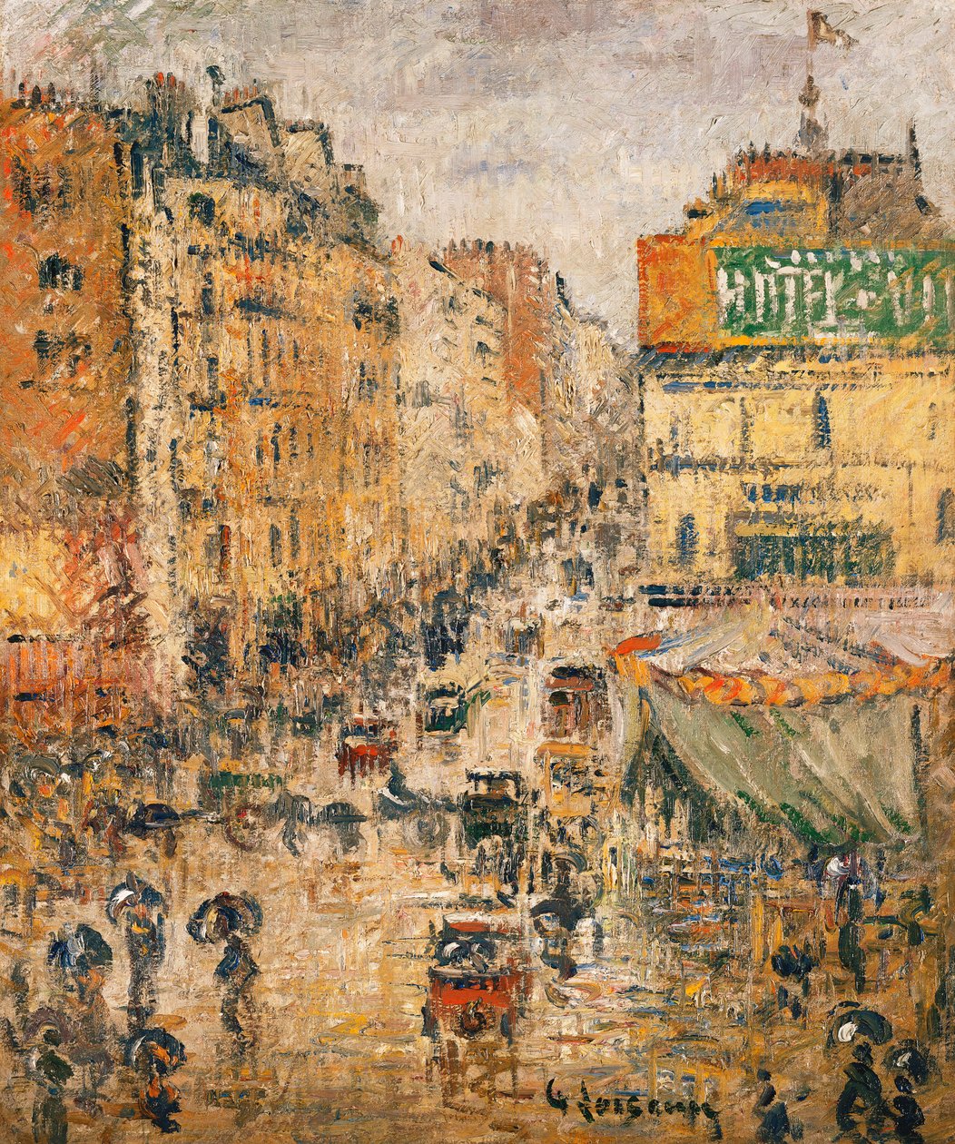 Rue de Clignancourt, Parijs, ca. 1924 door Gustave Loiseau