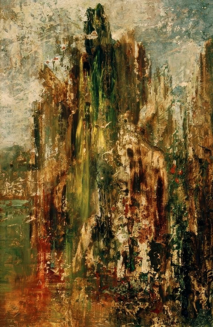 Landschap. Schets (bij de Sfinx) door Gustave Moreau