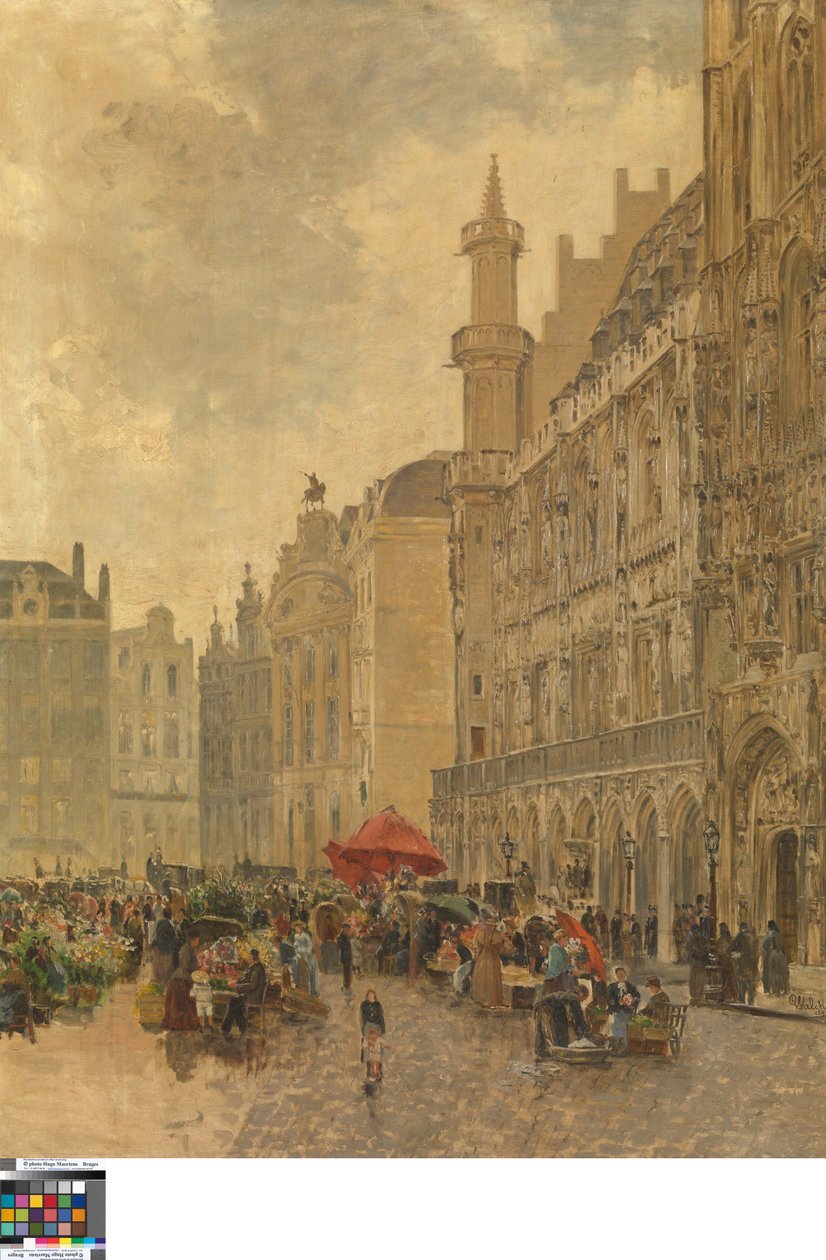 De Grote Markt in Brussel door Gustave Walckiers