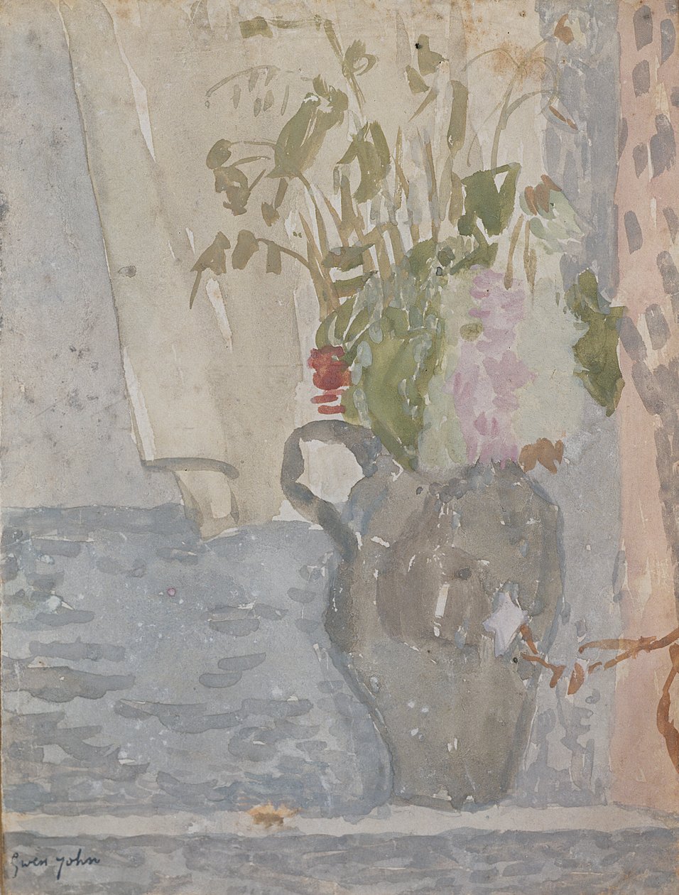 Bloemen in een Kan door Gwen John