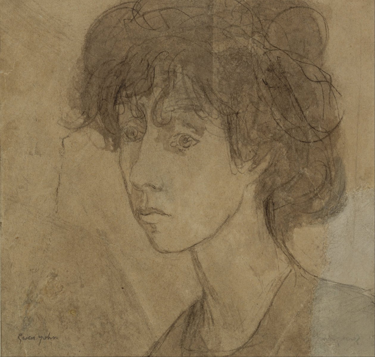 Hoofd van een vrouw door Gwen John