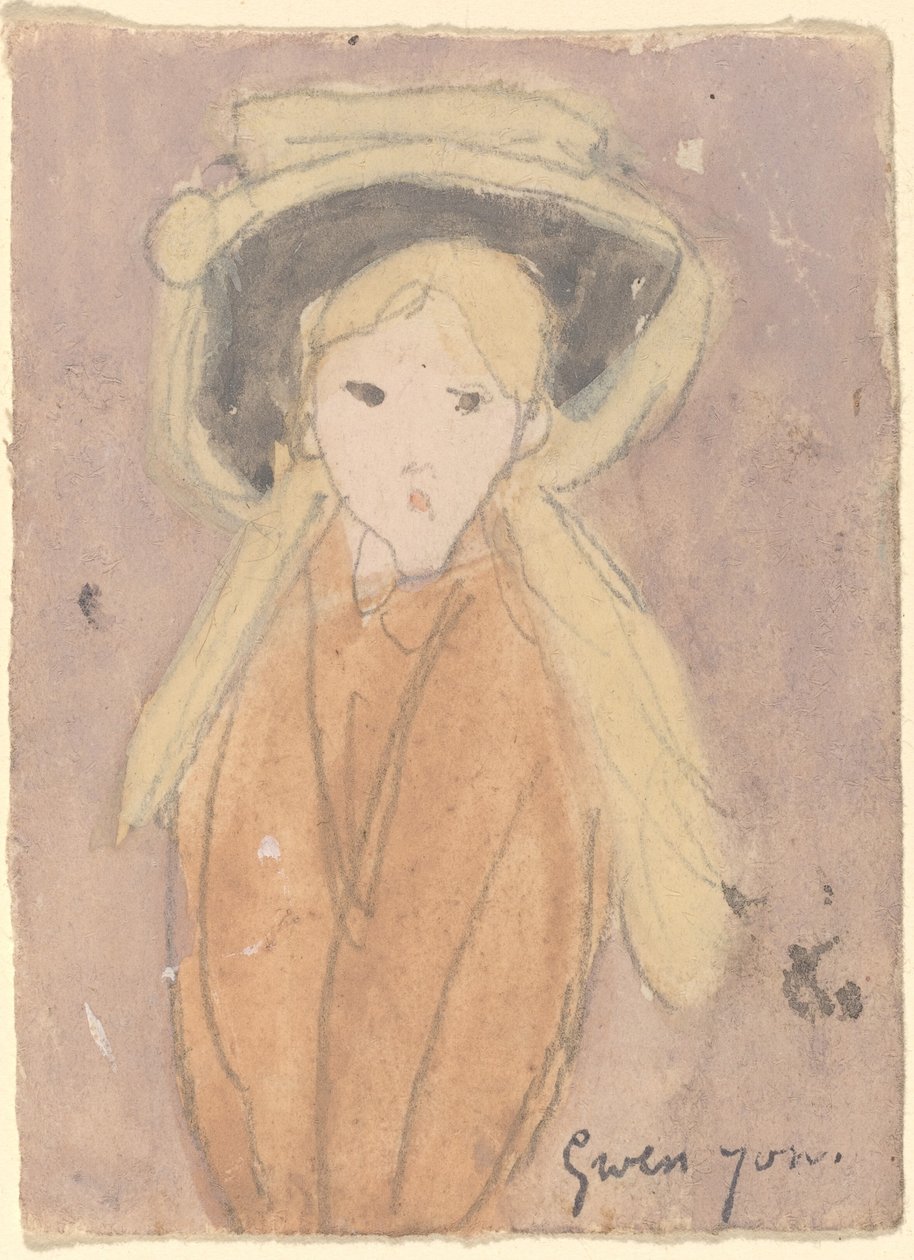 Klein Meisje met een Grote Hoed door Gwen John