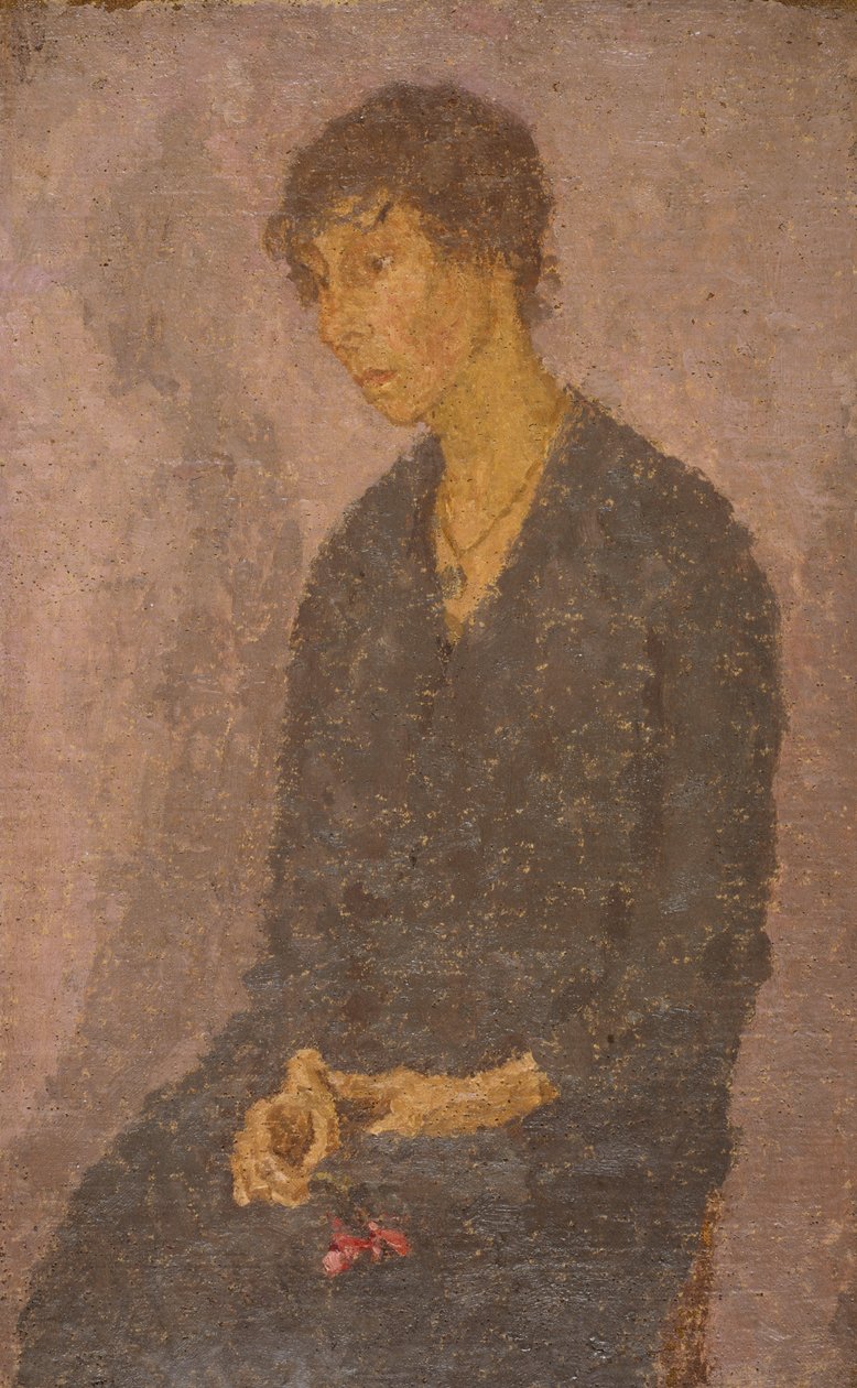 Vrouw met een bloem door Gwen John