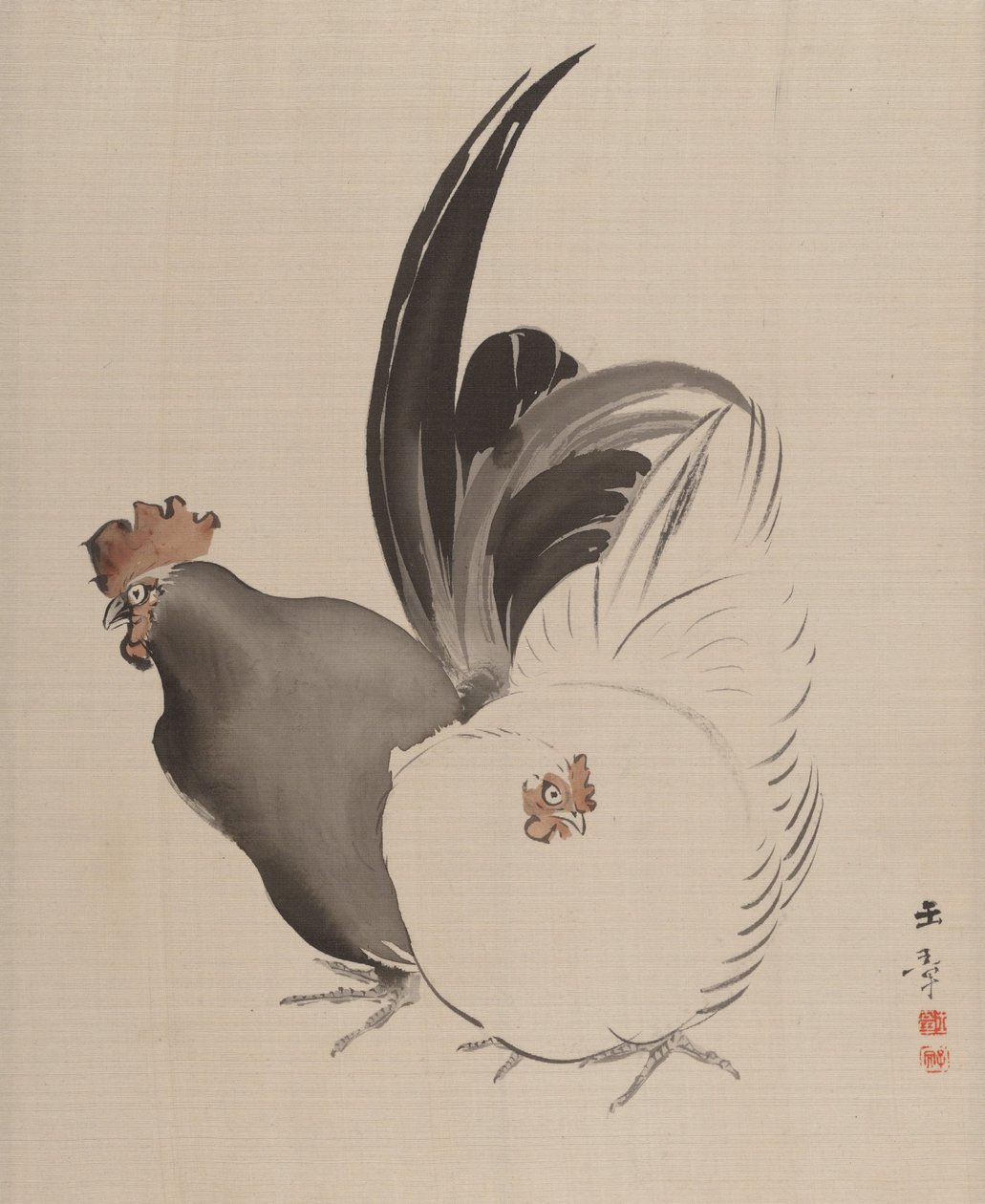 Haan en Hen door Gyokusho Kawabata
