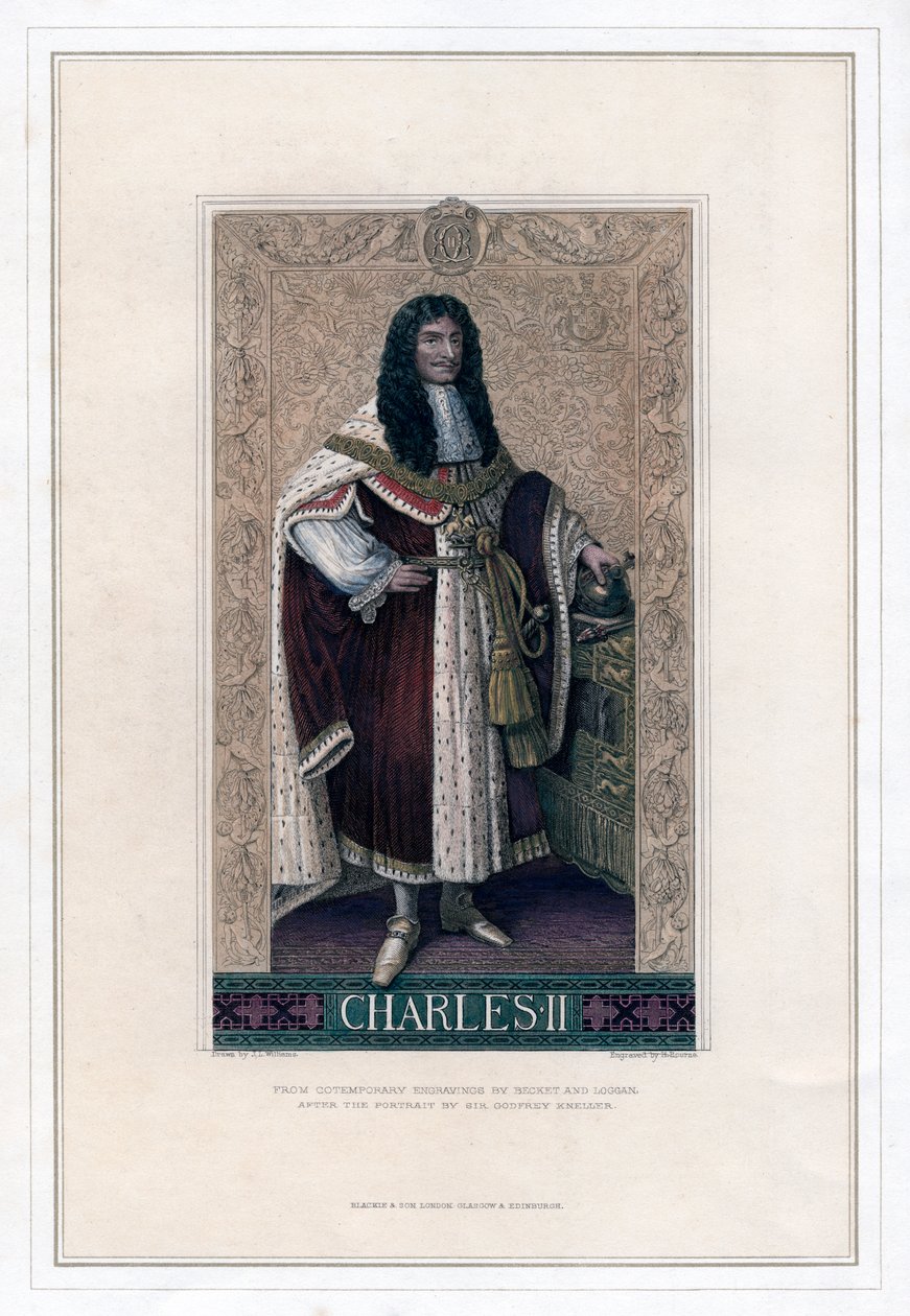 Karel II, Koning van Engeland en Schotland door H. Bourne
