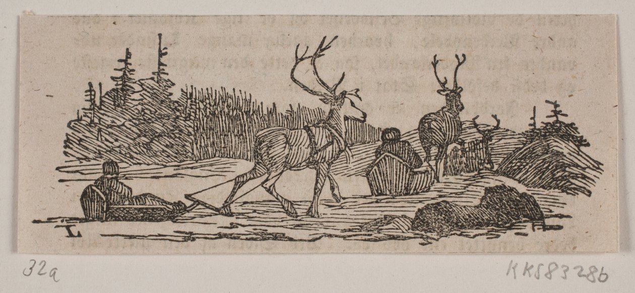 Sleerit met rendieren door H. C. Henneberg