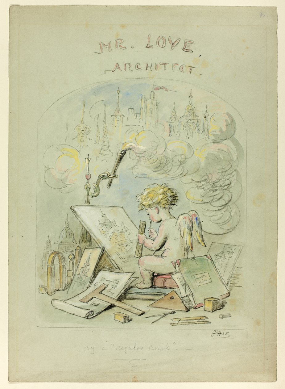 Mr. Love, Architect door Hablot Knight Browne