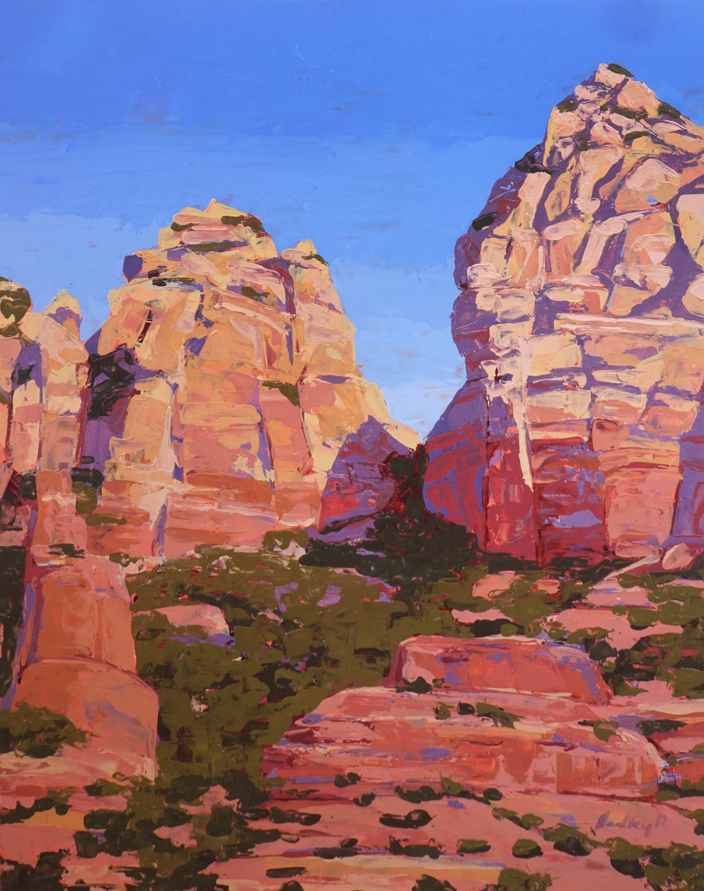 Een doorgang, Sedona, 2024 (olieverf op paneel) door Hadley Rampton