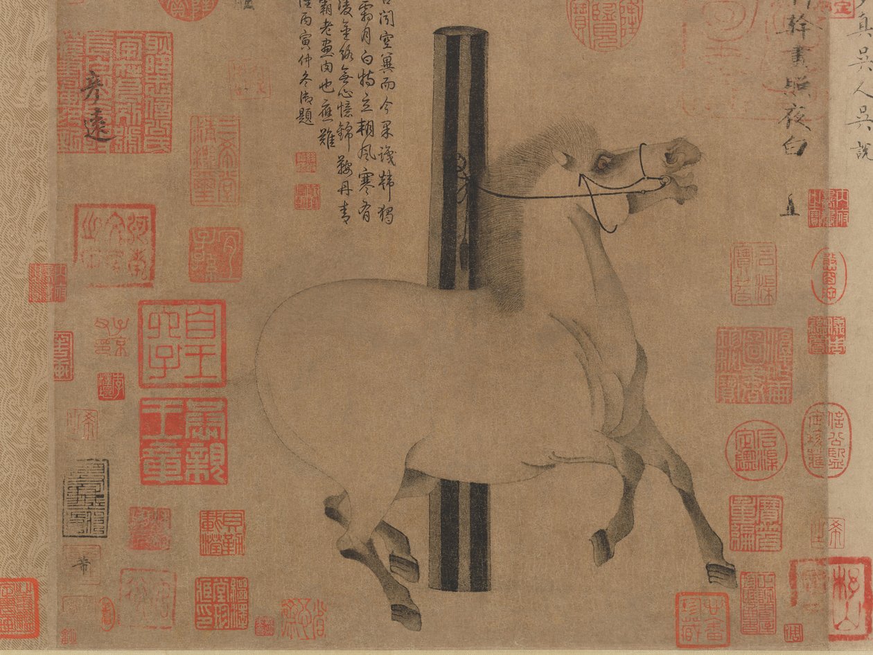 Nacht-Schijnend Wit, c.750 door Han Gan