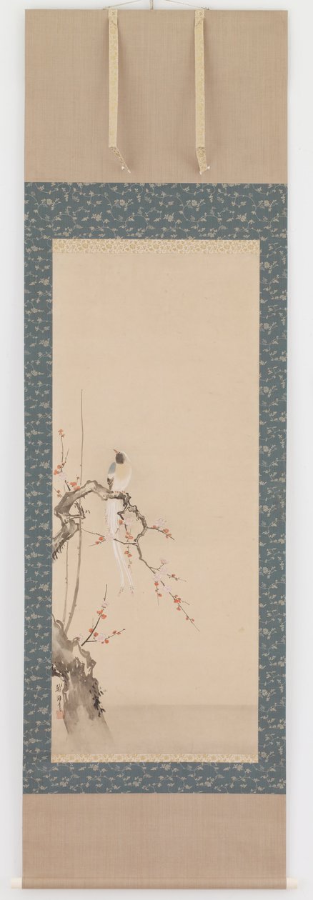 Vogel en pruimenbloesems door Hanabusa Itcho
