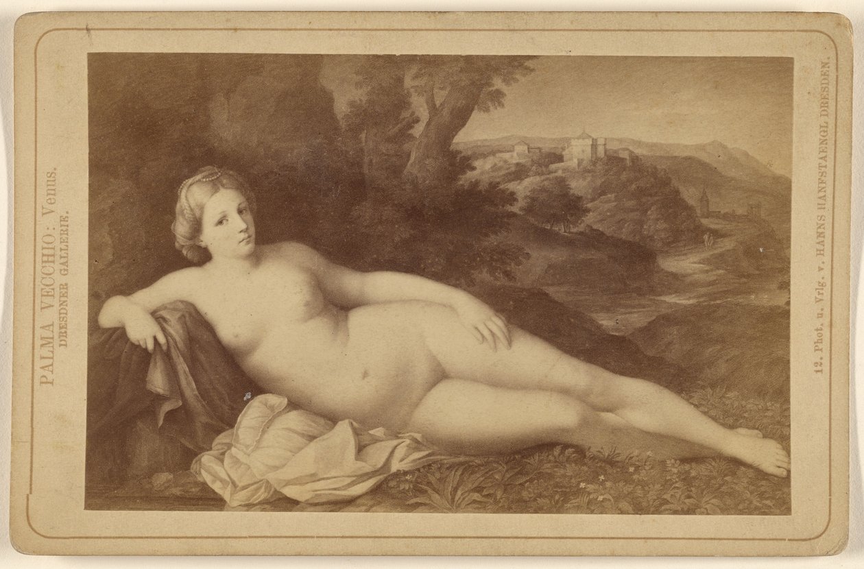 Palma Vecchio: Venus. Galerij Dresden. door Hanns Hanfstaengl