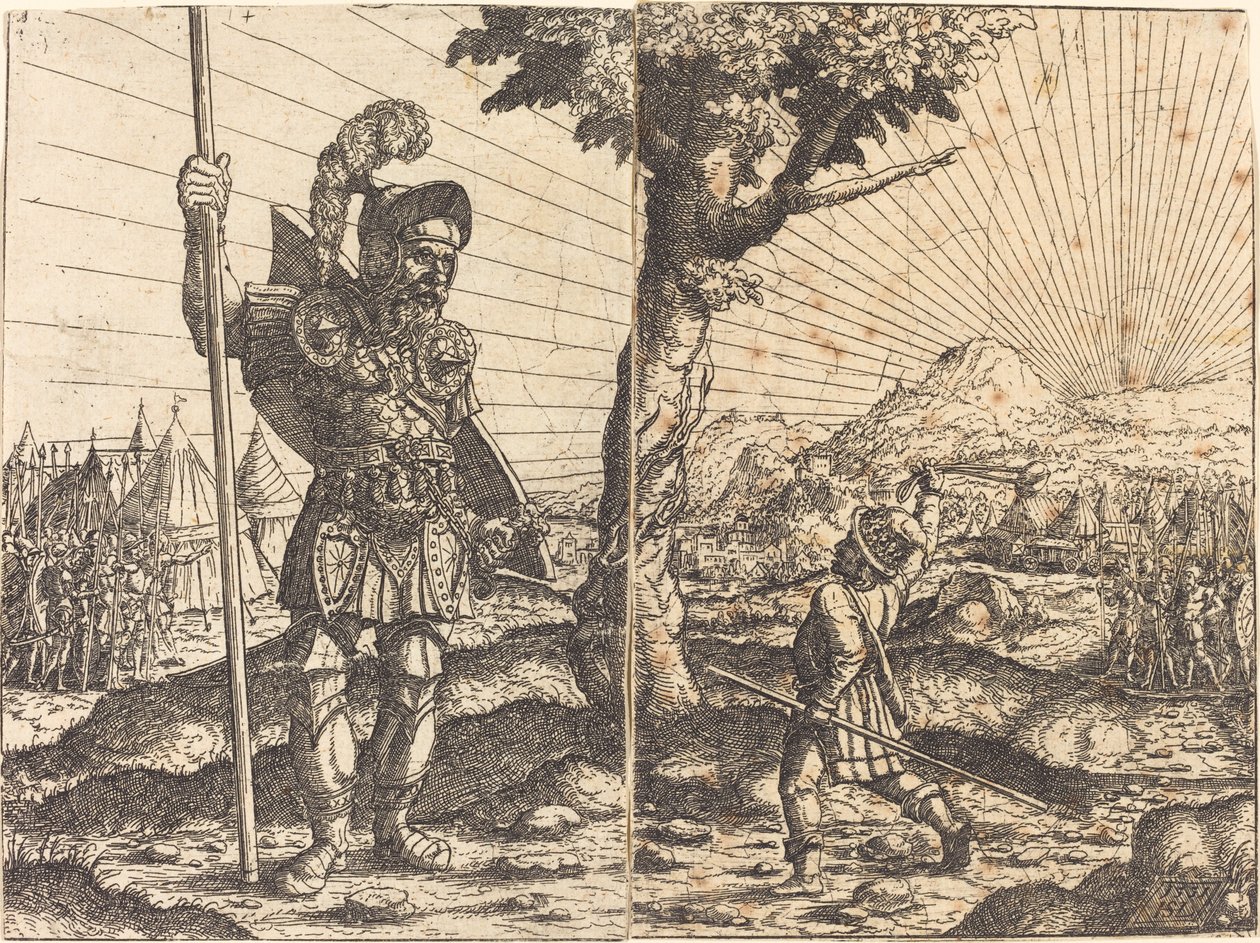 David en Goliath door Hanns Lautensack