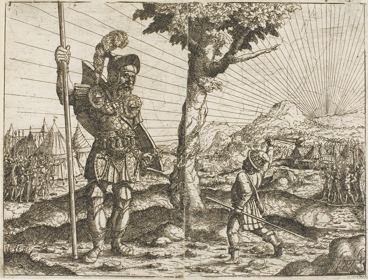 David en Goliath door Hanns Lautensack