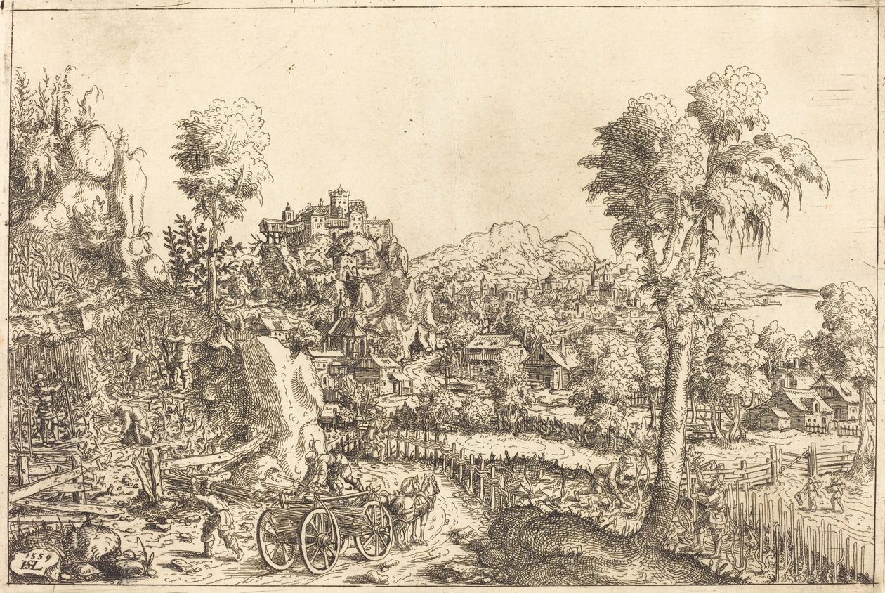 Landschap met een Wijngaard door Hanns Lautensack