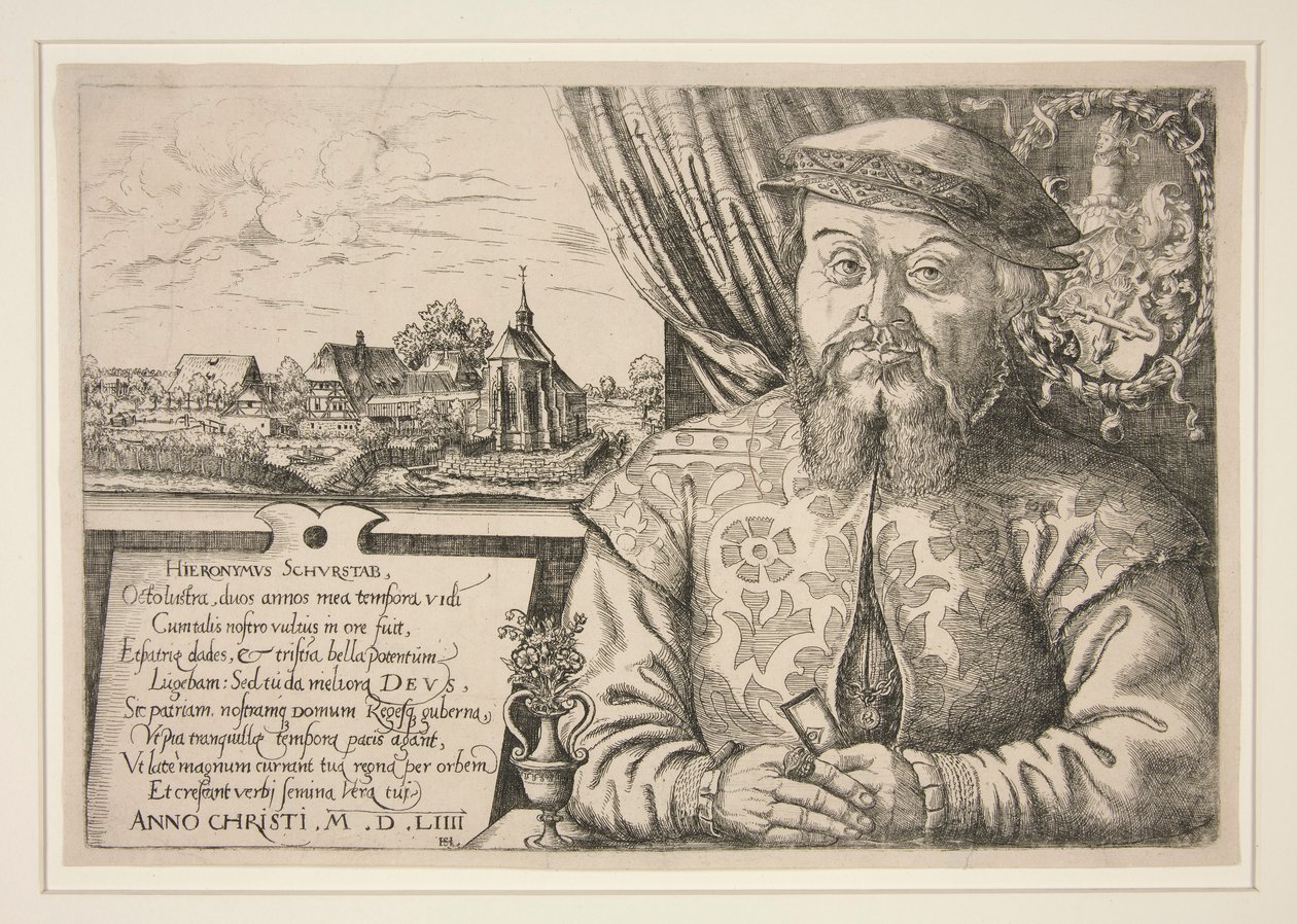 Portret van Hieronymous Schurstab (1512-na 1554) door Hanns Lautensack