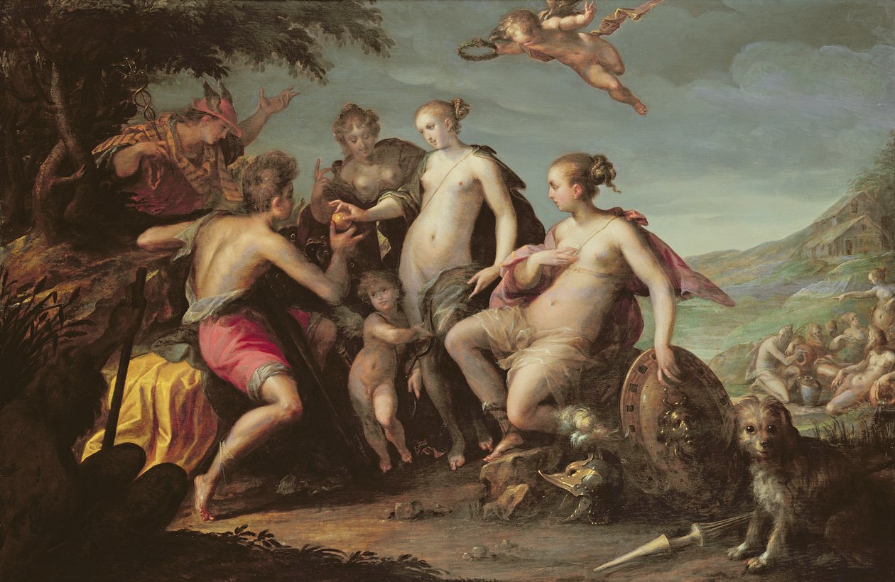 Het oordeel van Parijs door Hans von Aachen
