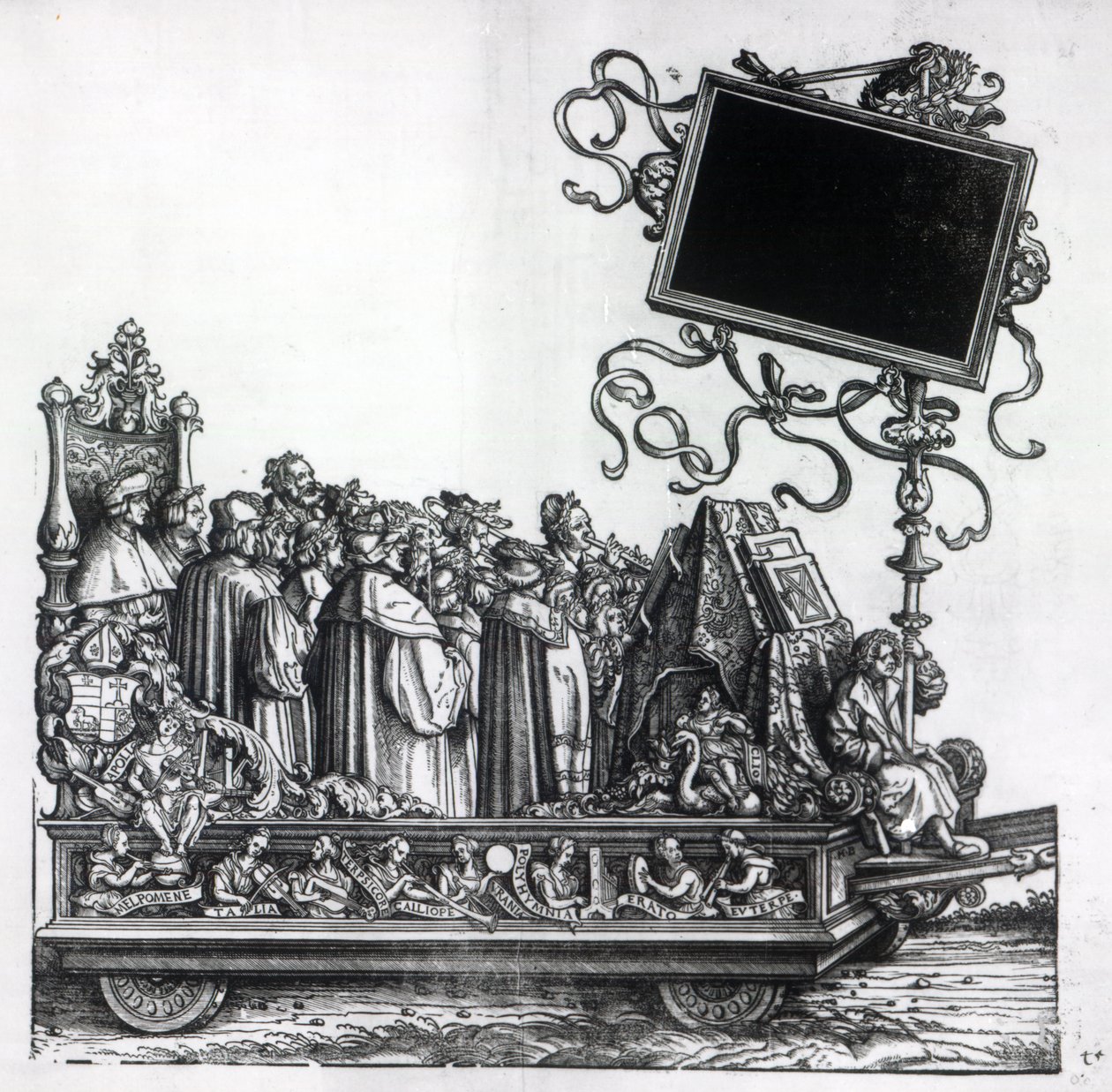 Scène uit Maximiliaans Triomftocht, c.1516-18 door Hans Burgkmair