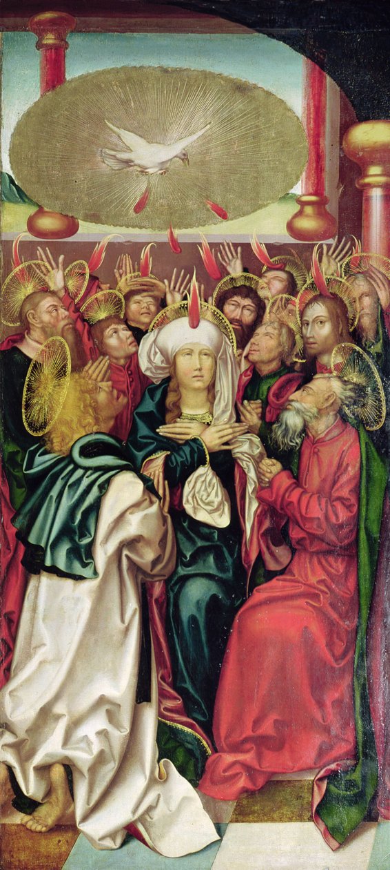 Bugnon Altaarstuk: Pinksteren, ca. 1507 door Hans Fries