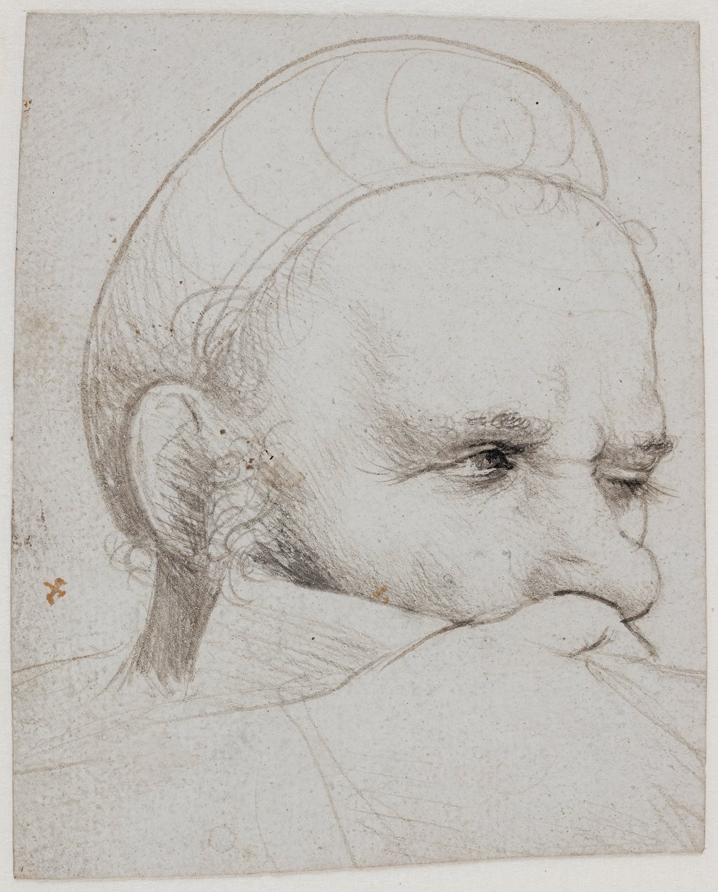 Hoofd van een kruisboogschutter door Hans Holbein the Elder