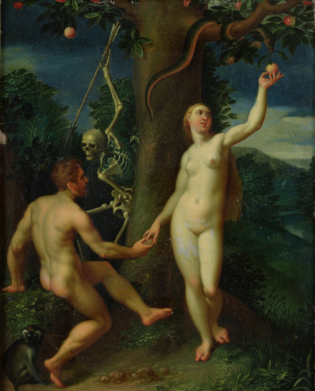 Adam en Eva door Hans I or Johann Rottenhammer