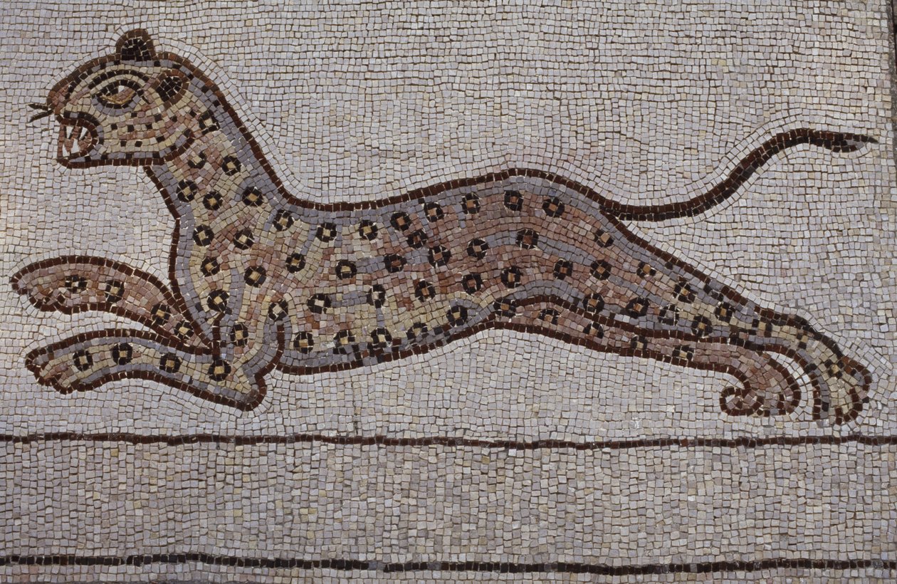 Een luipaard (mozaïek) door Hans Leonard Schaufelein