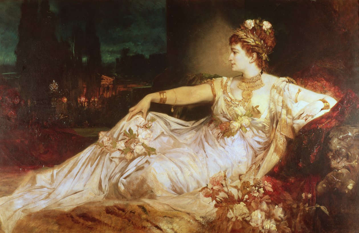 Charlotte Wolter als de keizerin Messalina door Hans Makart