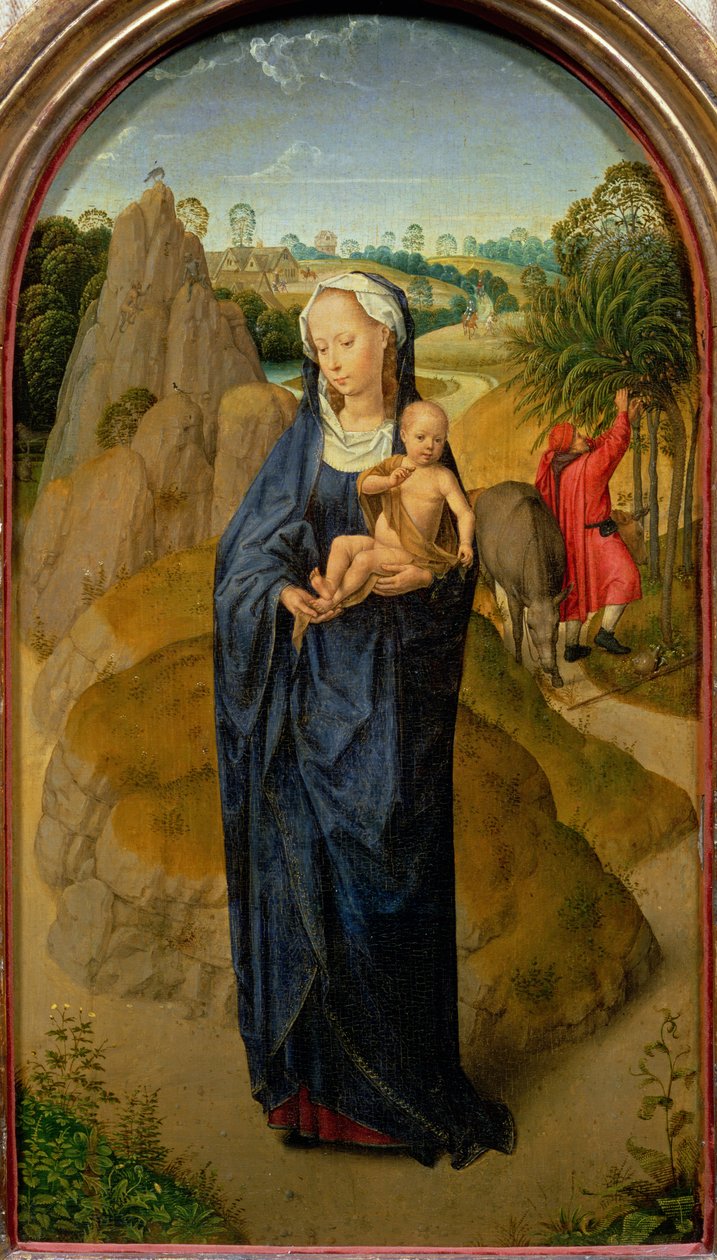 De rust tijdens de vlucht naar Egypte door Hans Memling